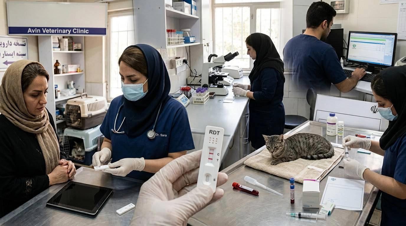 سلامت واحد | One Health | بیماریهای مشترک انسان و حیوان | زئونوز | پیشگیری از زئونوز | تشخیص سریع دامپزشکی | غربالگری سریع | کیت تشخیص سریع | کیت رپید تست دامپزشکی | رپید تست دامپزشکی | دامپزشکی و سلامت جامعه | بهداشت عمومی و دامپزشکی | پایش بیماریهای عفونی | تشخیص زودهنگام بیماری | توکسوپلاسموز | توکسوپلاسما گوندی | Toxoplasma gondii | انتقال توکسوپلاسموز | راههای انتقال توکسوپلاسموز | توکسوپلاسموز در گربه | توکسوپلاسموز در بارداری | توکسوپلاسموز و زنان باردار | پیشگیری از توکسوپلاسموز | مدیریت ریسک توکسوپلاسموز | لیشمانیوز | لیشمانیوز در سگ | لیشمانیوز سگ | لیشمانیوز احشایی | تشخیص لیشمانیوز در سگ | سگ بهعنوان مخزن لیشمانیوز | مخازن بیماری | کنترل لیشمانیوز | پایش لیشمانیوز | مناطق آندمیک لیشمانیوز | ناقل لیشمانیوز | پیشگیری از لیشمانیوز | تفسیر رپید تست | نقش کلینیک دامپزشکی در سلامت عمومی | تشخیص بیماریهای زئونوز | آموزش صاحبان حیوانات | بیماریهای عفونی حیوانات خانگی | ارتباط دامپزشکی و پزشکی | سلامت انسان و حیوان | لبتلیجنس