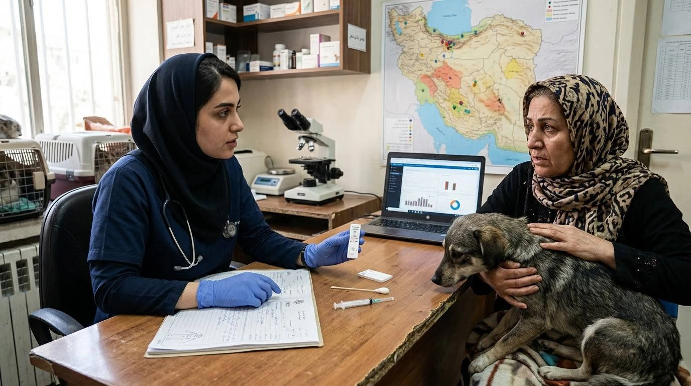 سلامت واحد | One Health | بیماریهای مشترک انسان و حیوان | زئونوز | پیشگیری از زئونوز | تشخیص سریع دامپزشکی | غربالگری سریع | کیت تشخیص سریع | کیت رپید تست دامپزشکی | رپید تست دامپزشکی | دامپزشکی و سلامت جامعه | بهداشت عمومی و دامپزشکی | پایش بیماریهای عفونی | تشخیص زودهنگام بیماری | توکسوپلاسموز | توکسوپلاسما گوندی | Toxoplasma gondii | انتقال توکسوپلاسموز | راههای انتقال توکسوپلاسموز | توکسوپلاسموز در گربه | توکسوپلاسموز در بارداری | توکسوپلاسموز و زنان باردار | پیشگیری از توکسوپلاسموز | مدیریت ریسک توکسوپلاسموز | لیشمانیوز | لیشمانیوز در سگ | لیشمانیوز سگ | لیشمانیوز احشایی | تشخیص لیشمانیوز در سگ | سگ بهعنوان مخزن لیشمانیوز | مخازن بیماری | کنترل لیشمانیوز | پایش لیشمانیوز | مناطق آندمیک لیشمانیوز | ناقل لیشمانیوز | پیشگیری از لیشمانیوز | تفسیر رپید تست | نقش کلینیک دامپزشکی در سلامت عمومی | تشخیص بیماریهای زئونوز | آموزش صاحبان حیوانات | بیماریهای عفونی حیوانات خانگی | ارتباط دامپزشکی و پزشکی | سلامت انسان و حیوان | لبتلیجنس
